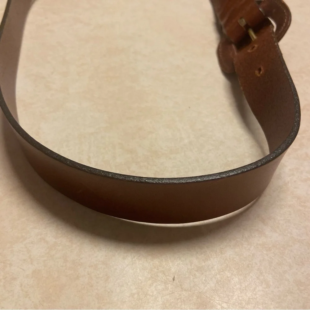 Vintage Gap Belt Womens 31”-34” USA Made Brown Leather Retro 80s 90s Classic